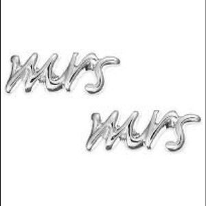 Kate Spade silver Mrs earrings